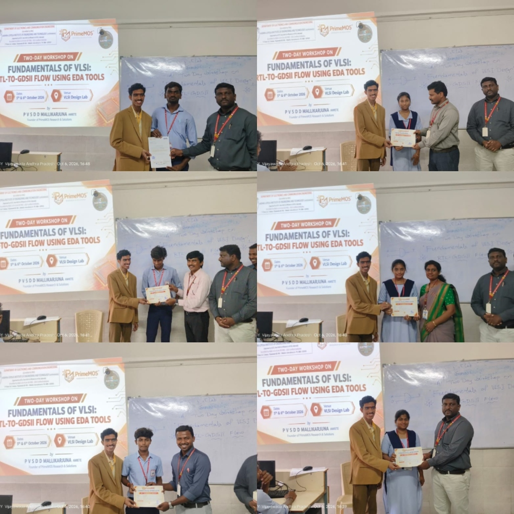 Certificate presentation to students